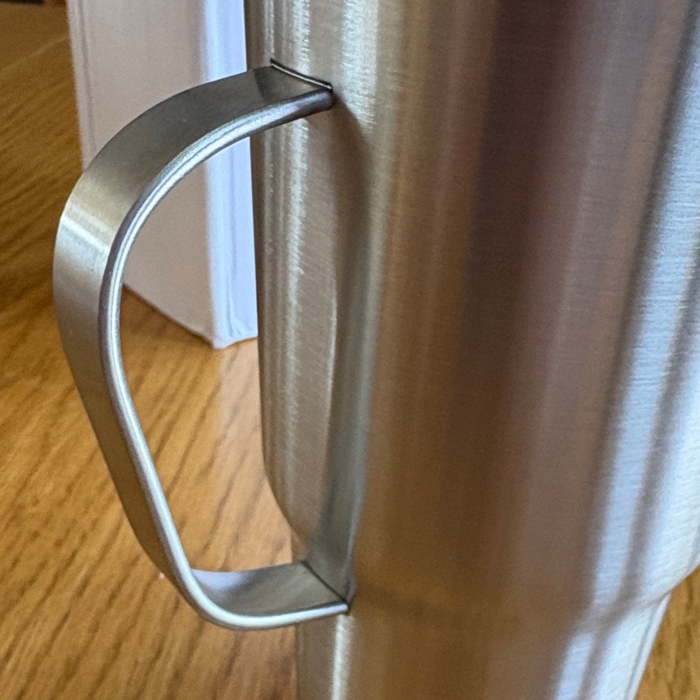 Stainless Steel Travel Mug with Handle - Silver 16oz New - Picture 3 of 4